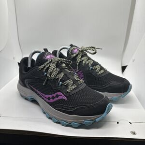 Saucony Black Purple Blue Women's Running Sneakers